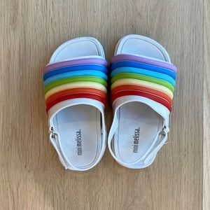 EUC Mini Melissa Rainbow Sandals size 9